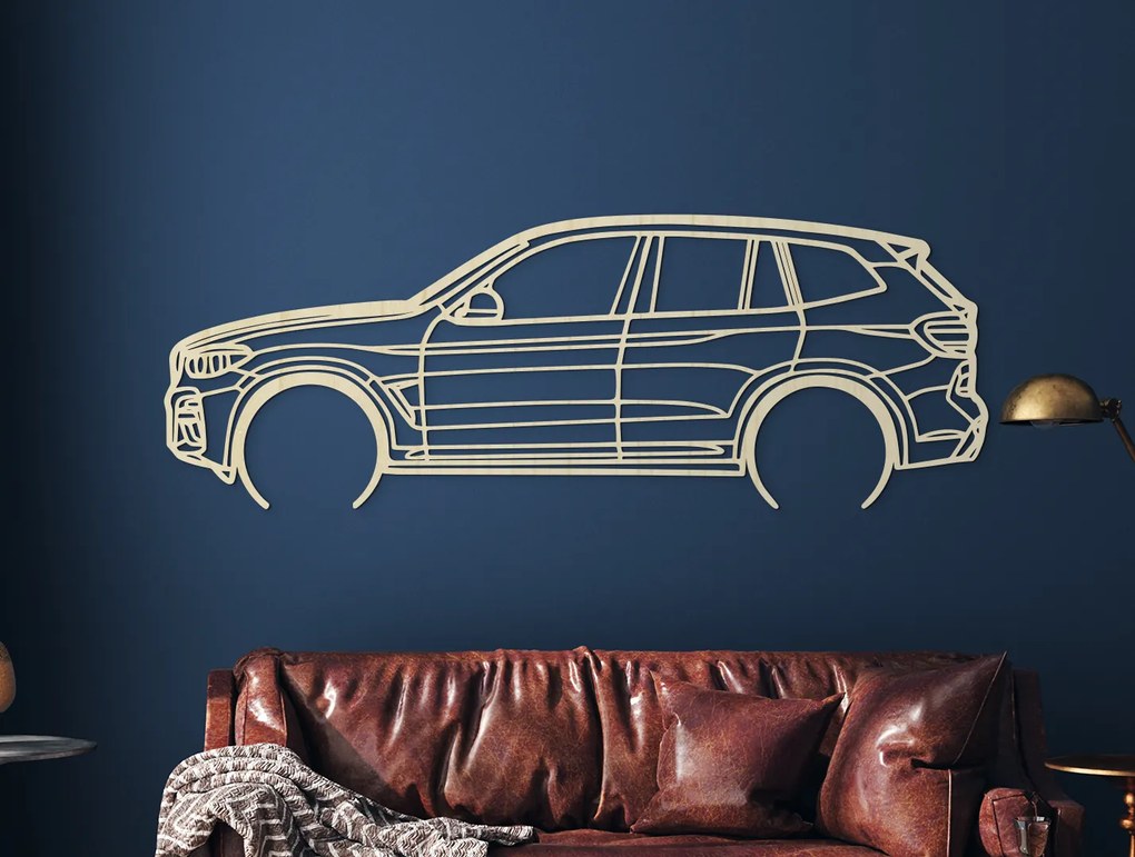 drevko Moderná nálepka BMW X3 Rozmer obrazu: 30,5 x 86 cm, Farba dekorácie: Čierna