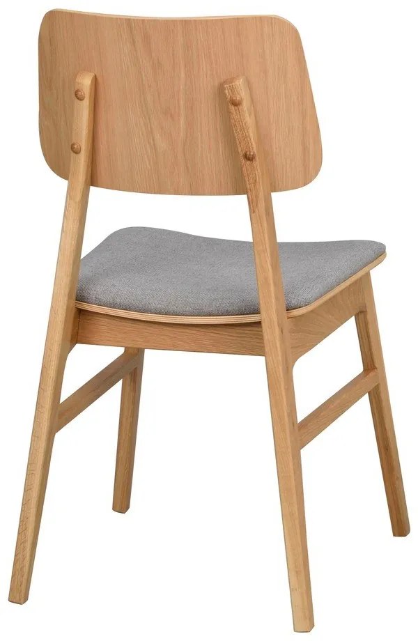 Svetlohnedá jedálenská stolička so svetlosivým sedákom Rowico Nagano