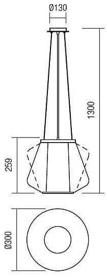Redo 01-1139 - Závesný luster FUSION na lankách 1xE27/42W/230V pr. 30 cm, lesklý chróm/dymové sklo