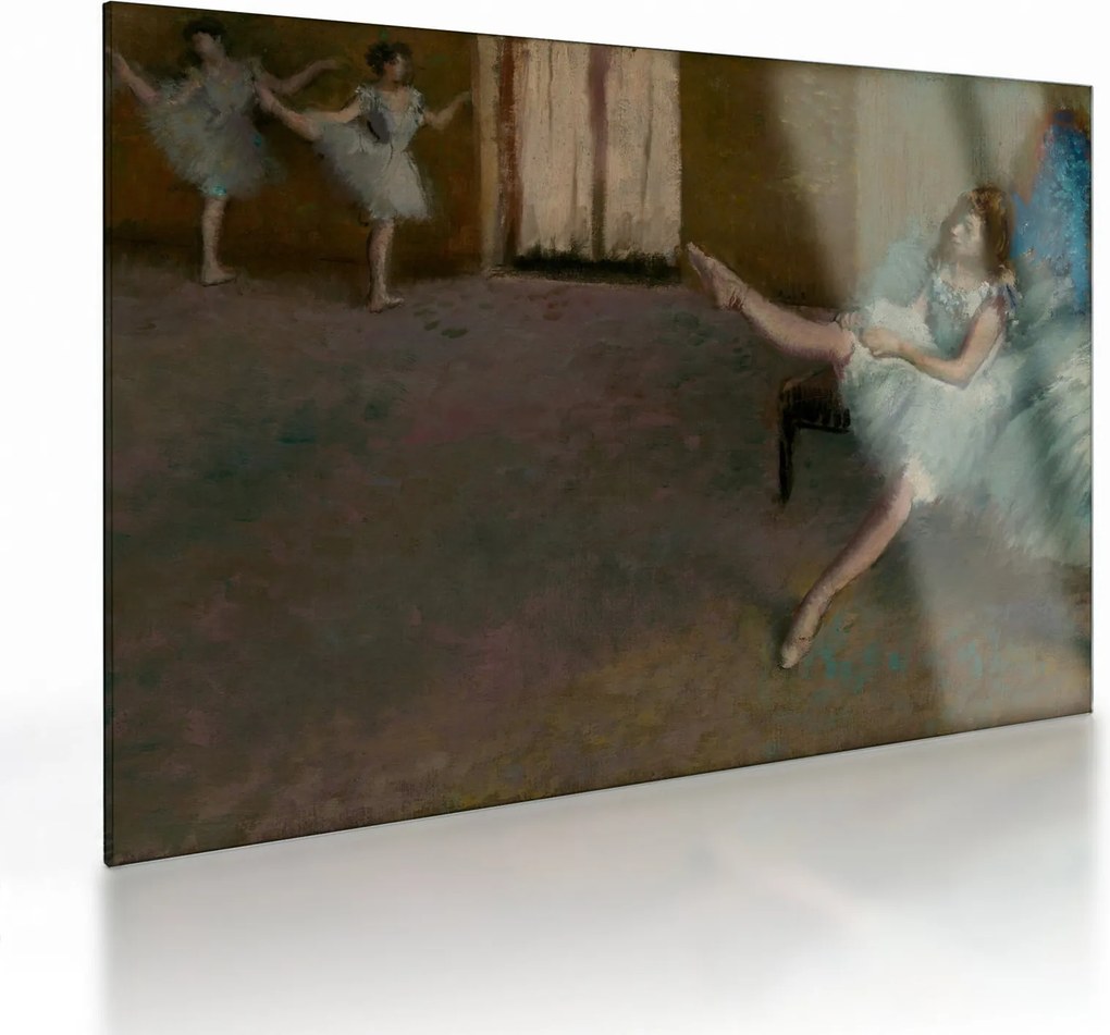Sklenený obraz - Edgar Degas, Before the Ballet, reprodukcia (70x50 cm)
