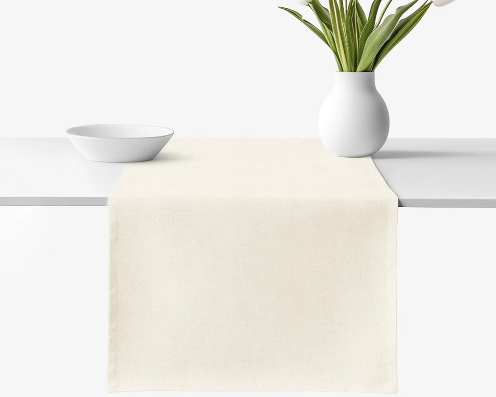 Goldea behúň na stôl malaga - smotanový 20x120 cm
