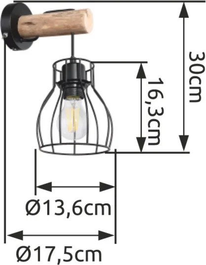 Globo 15326NW - Nástenné svietidlo MINA 1xE27/40W/230V