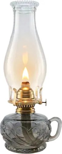 Brilagi - petrolejová lampa MERLIN dymová/sivá