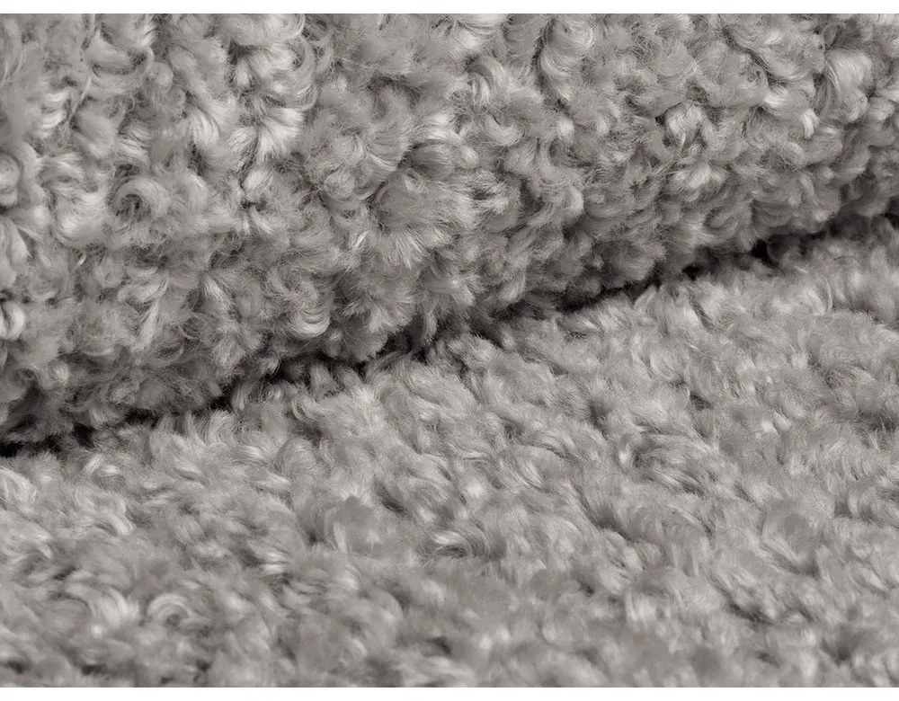 Svetlosivý taburet z textílie buklé Dia – Micadoni