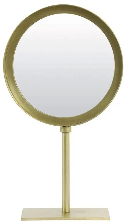 Bronzové okrúhle stolný zrkadlo Lure antik bronze - 20 * 10 * 35 cm