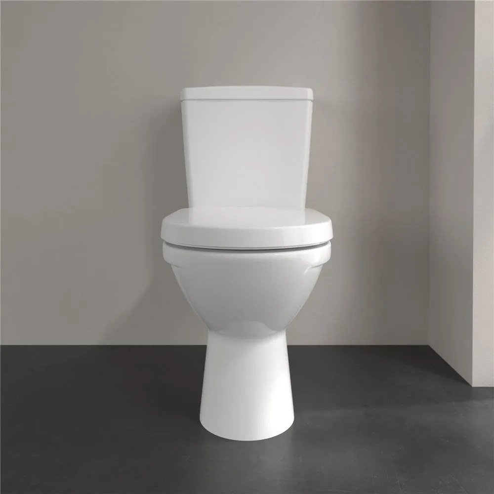 VILLEROY &amp; BOCH O.novo WC misa kombi s hlbokým splachovaním, zadný odpad, 360 x 670 mm, biela alpská, 56611001