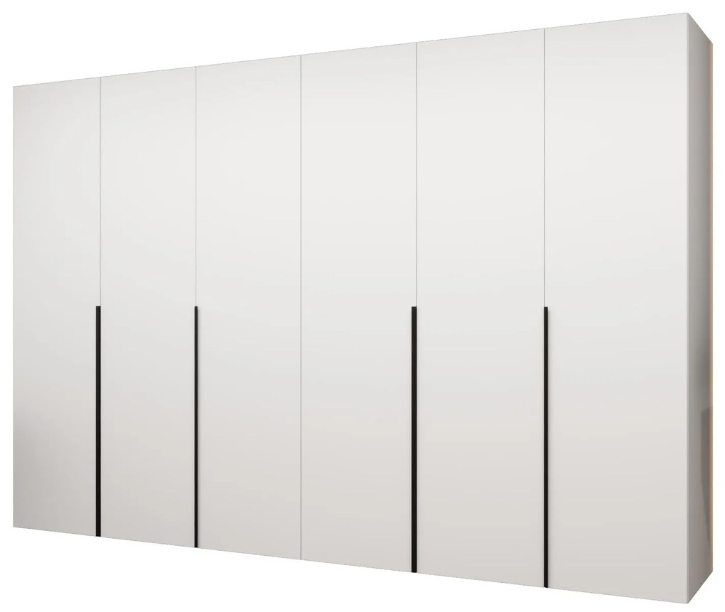 Šatníková skriňa 300 cm Alice 1 (biela + čierna). Akcia -20%. Vlastná spoľahlivá doprava až k Vám domov. 1126137