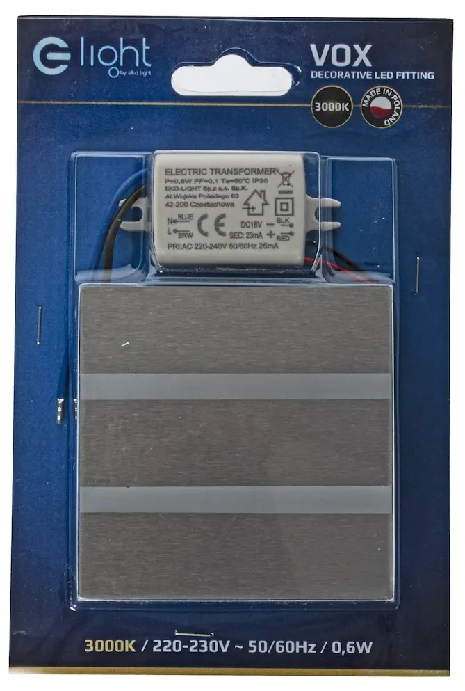 Schodiskové LED svietidlo Vox, 1x LED 0,6w, 3000k, s