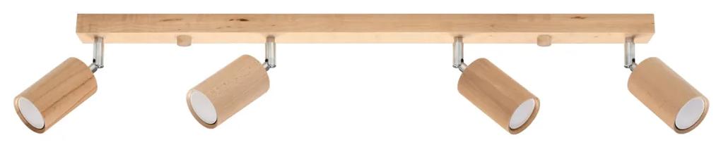 Sollux Lighting Stropné svietidlo BERG 4 prírodné drevo