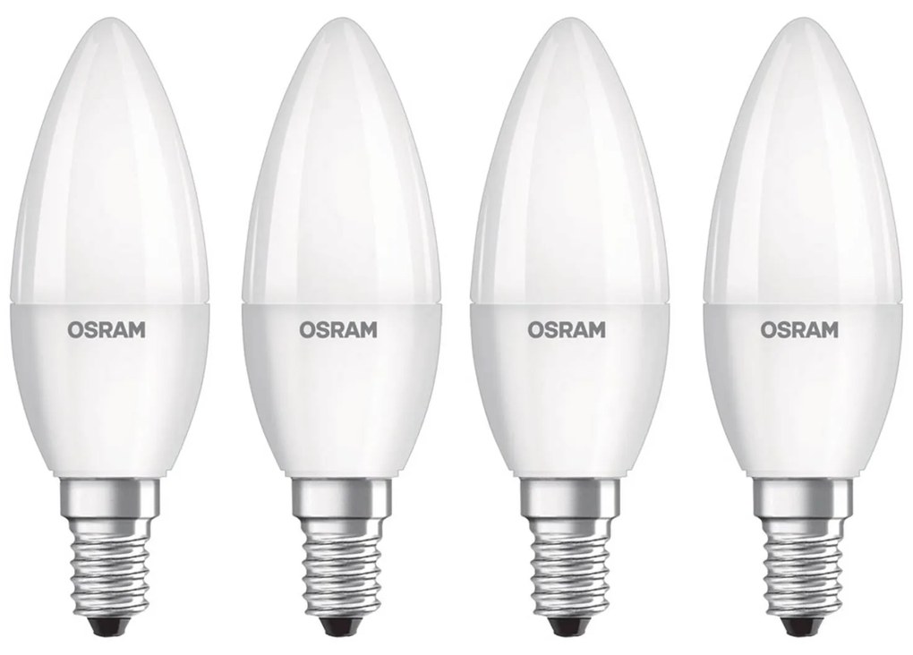 OSRAM LED sviečka E14 Base retro 4,9W 4 ks 2 700K