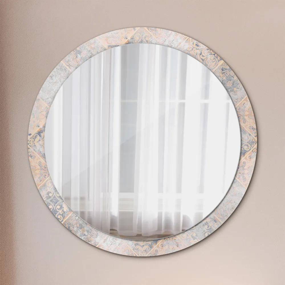 Okrúhle ozdobné zrkadlo Ošúchaný mozaik fi 100 cm