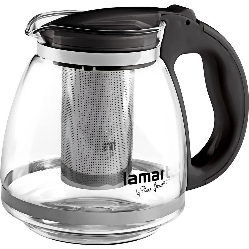 LAMART VERRE LT7027 kanvica sklenená 1,5l čierna 42002259, 1,5 l