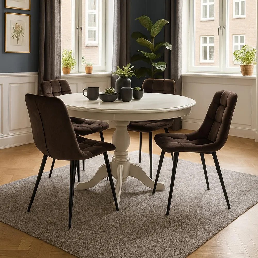 Set - 4 ks Jedálenská stolička AVENBERG ARDEN, hnedá