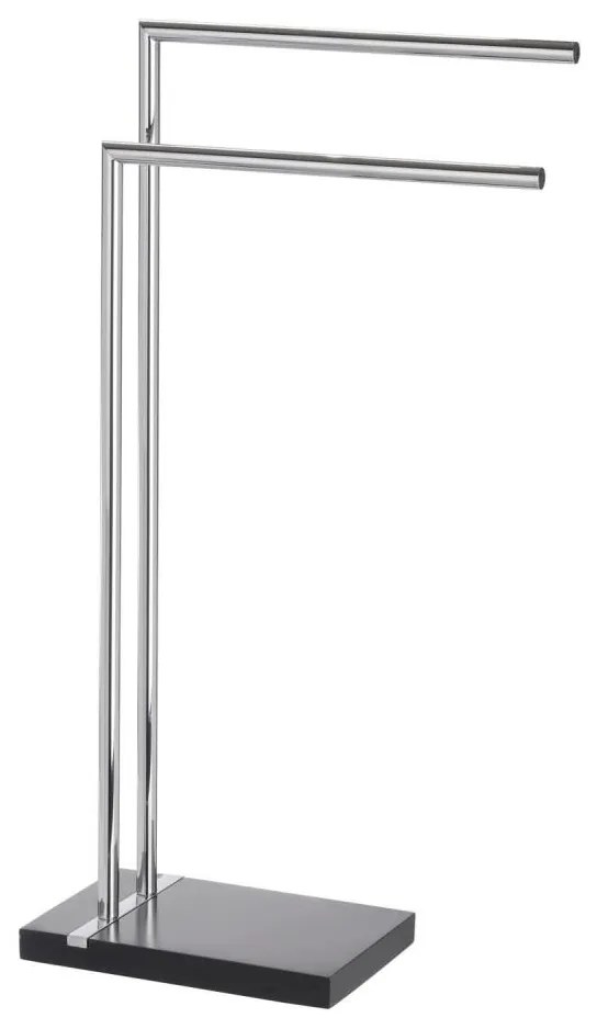 WENKO 20461100 - Stojan na uteráky NOBLE 45,5x82 cm chrom/čierna