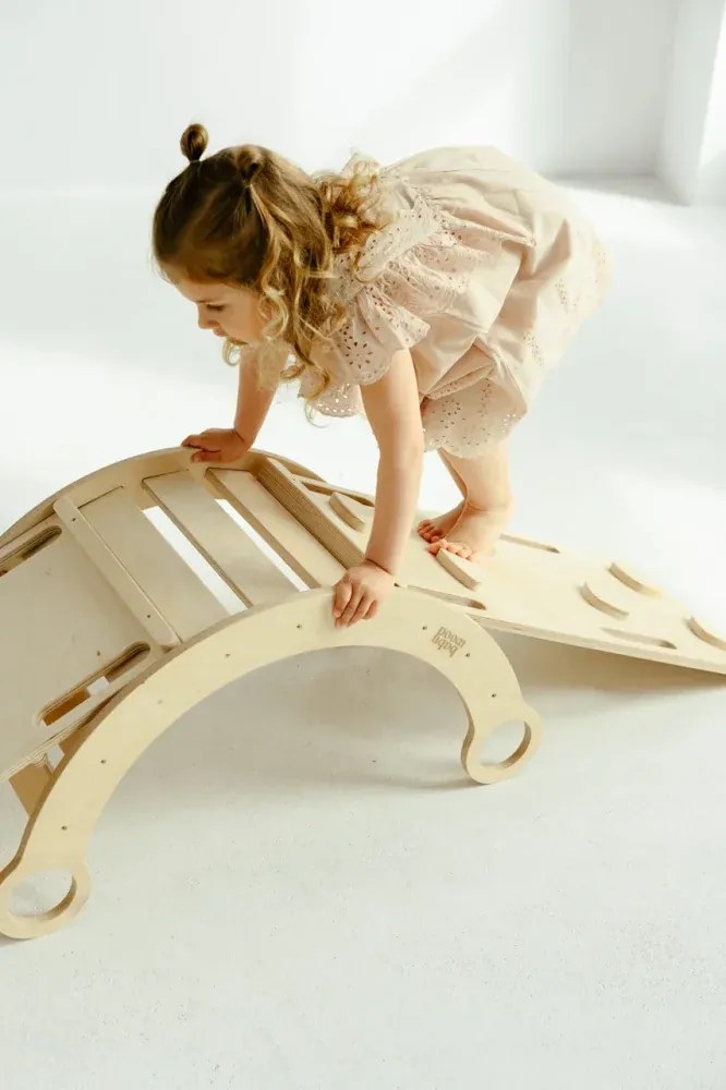 Lezecká súprava 3v1 malá – hojdačka, šmykľavka a lezecká stena Prírodná