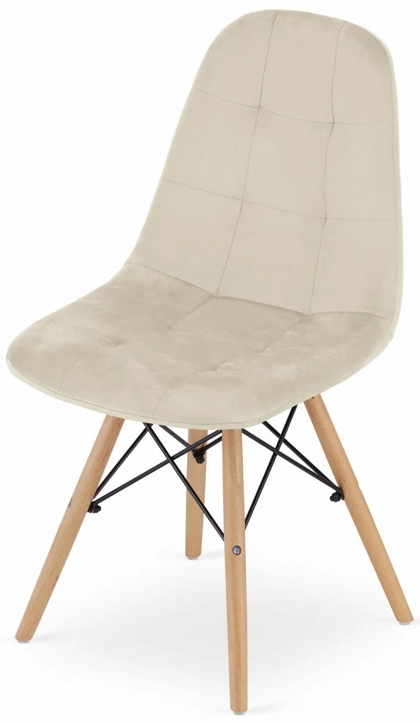 "Stolička DUMO - béžový zamat x 4" "9401 71 00 00"