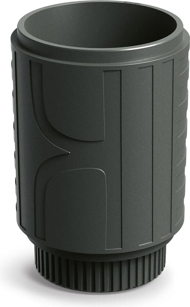 Plastový květináč FOLKAS ROUNDOS MIDL 40 cm tmavě šedý