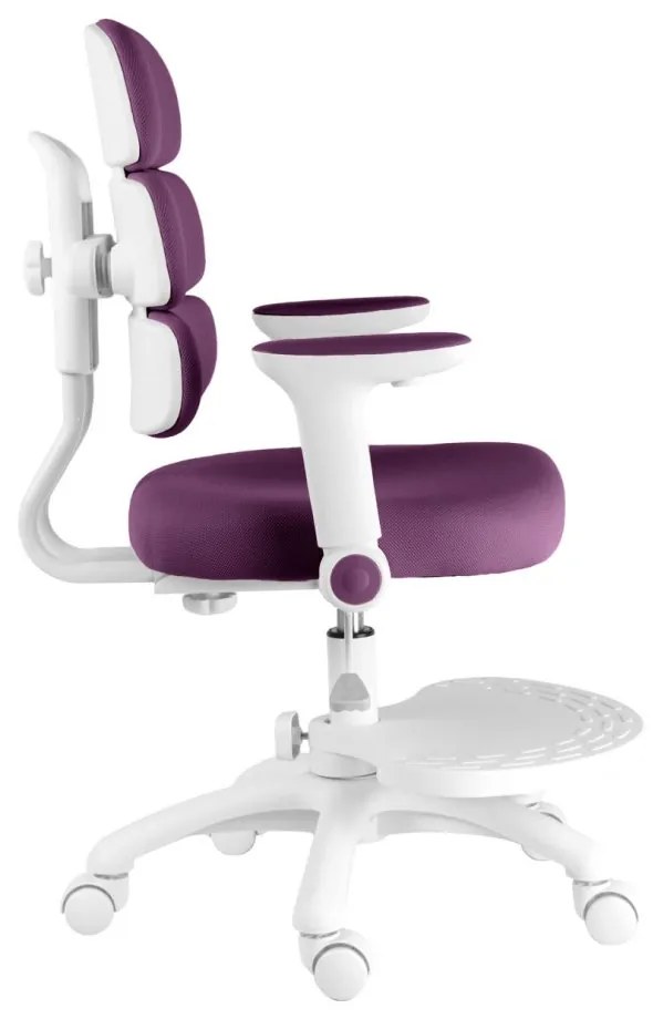 Detská rastúca stolička Neoseat KIDDY THREE — látka, fialová