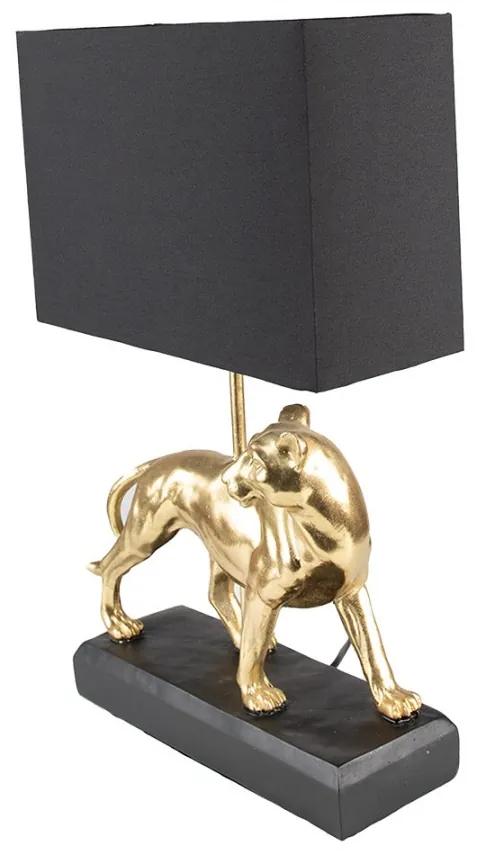 Zlato čierna dekor lampa LEOPARD