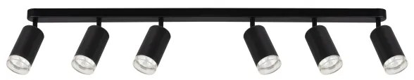 Brilagi - Kúpeľňové bodové svietidlo SELE 6xGU10/30W/230V IP44 čierna