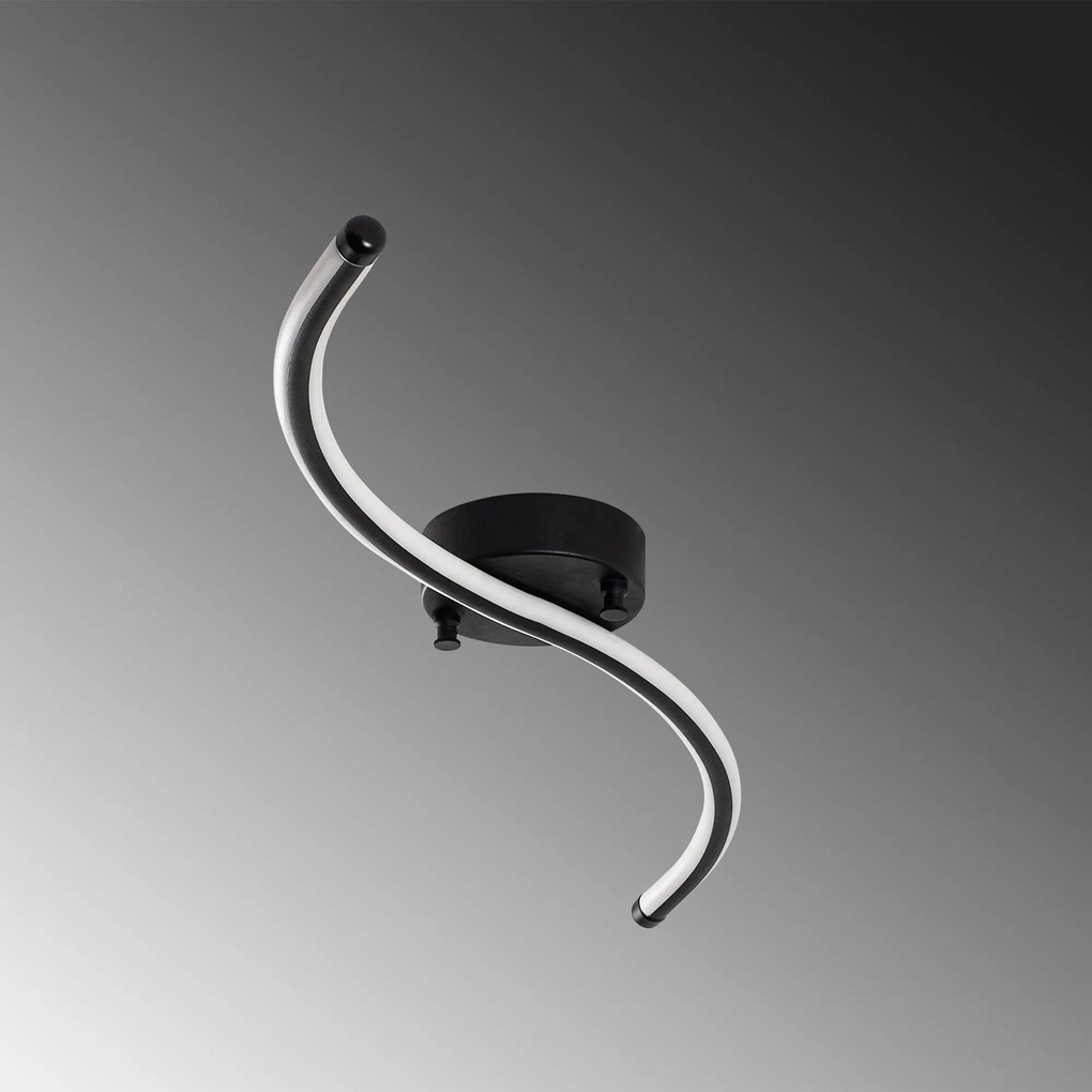 Stropné LED svietidlo Yilan čierne