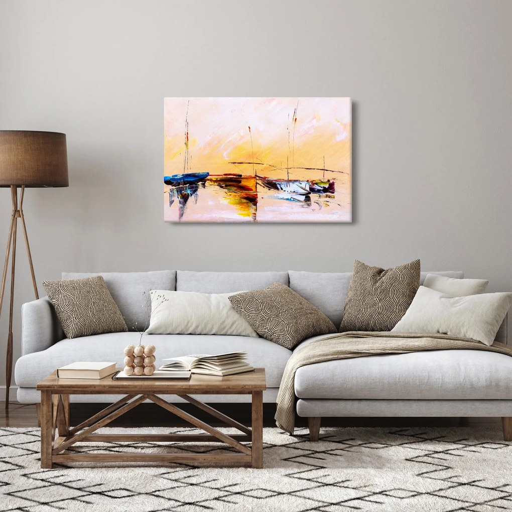 Obraz - Maľba loďou (90x60 cm)