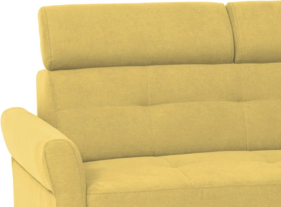 Rohová sedacia súprava Harris, žltá karí látka, pravý roh