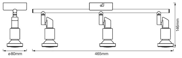 Ledvance - LED Bodové svietidlo SPOT 3xGU10/3W/230V