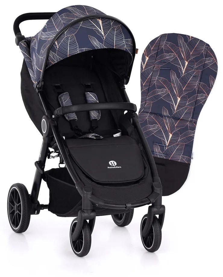 PETITE&MARS Kočík Street+ RWS Black Limited 100 Palmtree Complete