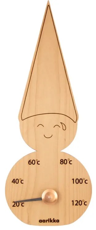 Teplomer do sauny s tvare škriatka, breza