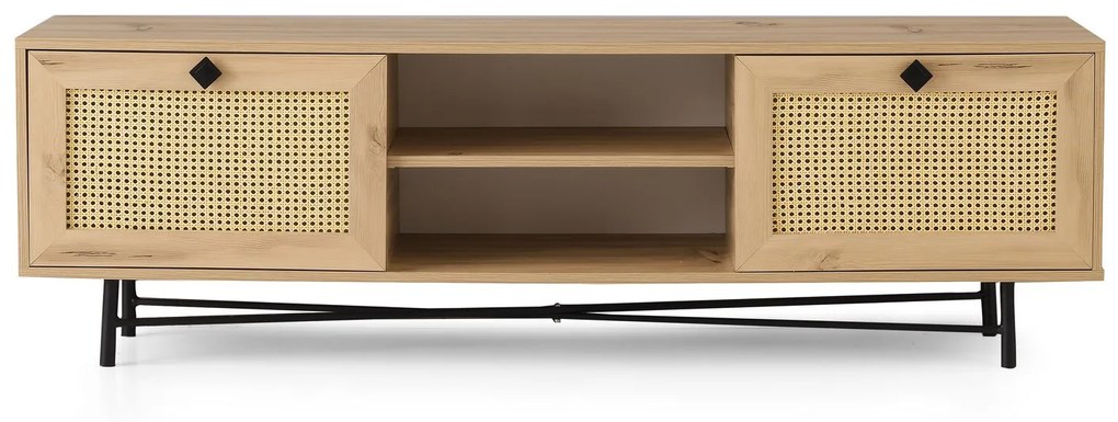 TV stolík/skrinka Bego 1 (Dub + Čierna). Akcia -19%. Vlastná spoľahlivá doprava až k Vám domov. 1072300