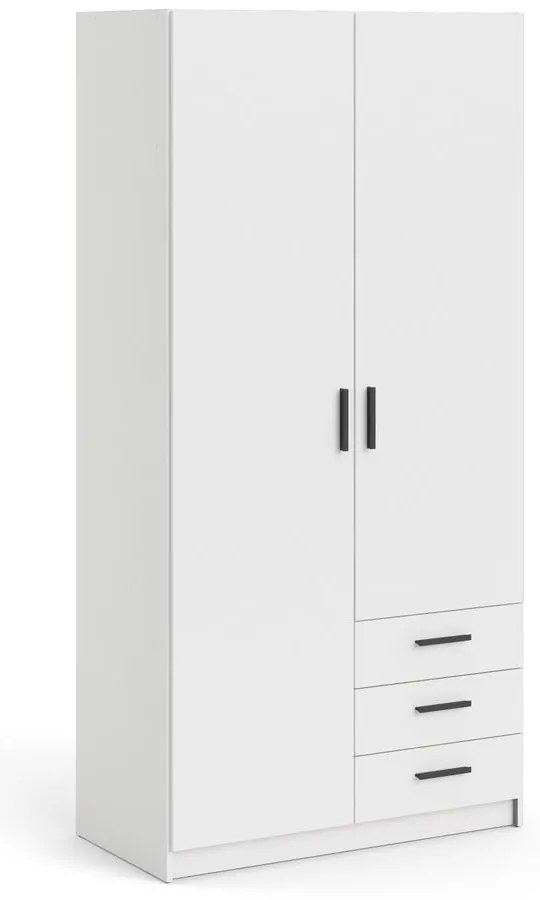 Biela šatníková skriňa 99x200 cm Sprint – Tvilum