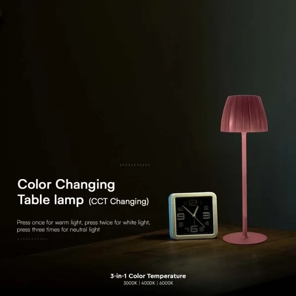 LED Stmievateľná dobíjacia stolná lampa LED/2,7W/5V 3000-6000K 1800 mAh hnedá