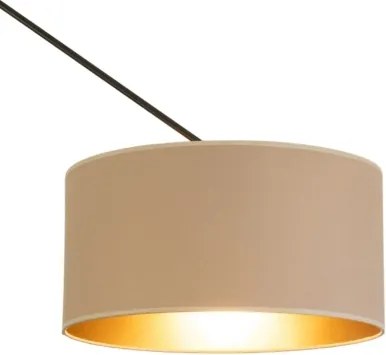 LED Nastaviteľný luster na tyči GORTA 1xE27/60W/230V béžová/zlatá
