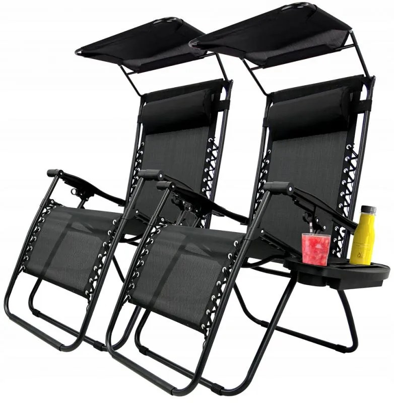 GARDEN LINE Záhradné lehátko so strieškou GardenLine LEZ9962