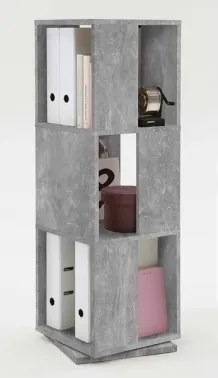 Otočný regál Tower, šedý betón%