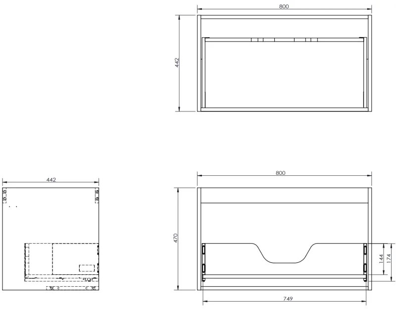 Mexen Rivel, kúpeľňová skrinka 120 cm s pravým umývadlom Vela, 1S, 1D, drážkovaná, grafitová/biela matná, 91A23-12047-3-BBFF66-W23P01