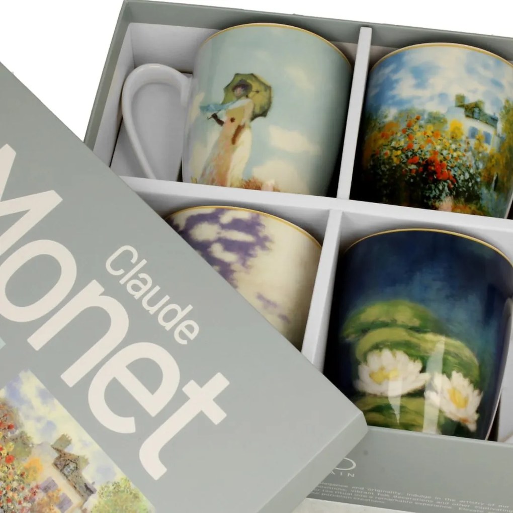 Porcelánový hrnček Monet 350 ml sada 4ks