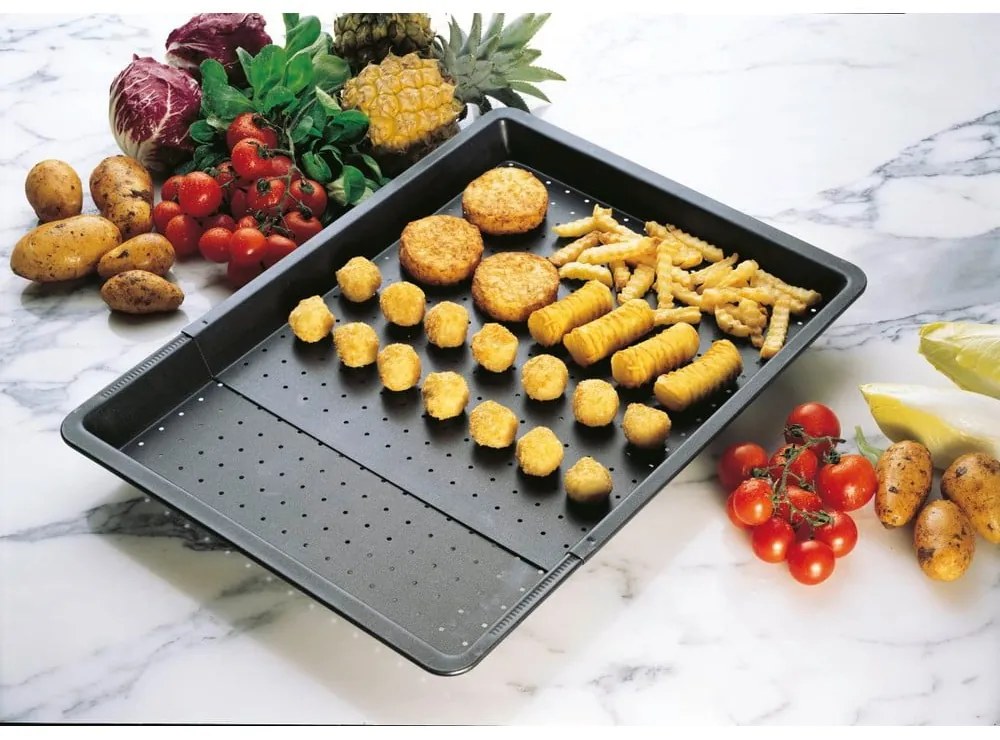 Perforovaný nastaviteľný plech na pečenie Zenker Black, 37 - 52 x 33 cm