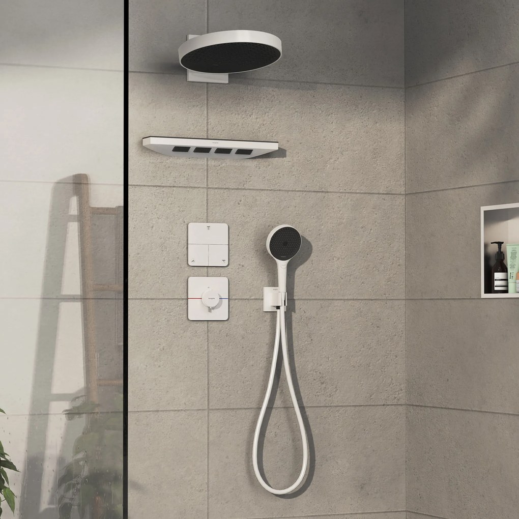 Hansgrohe ShowerSelect Comfort Q, ventil pod omietku pre 3 spotrebiče, biela matná, HAN-15587700