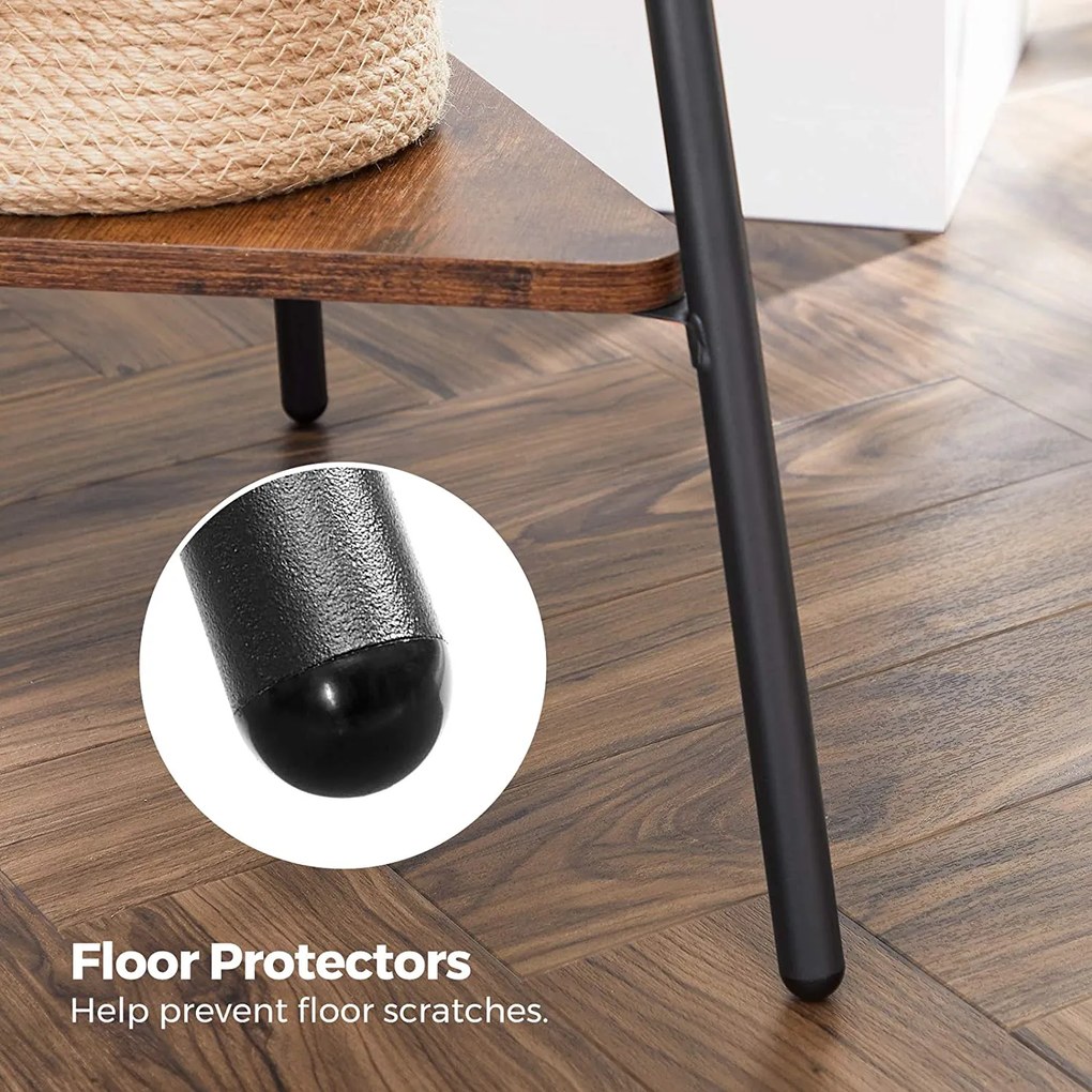 Drevený vešiakový stojan na kabáty v tvare stromu, rustikálna hnedá farba