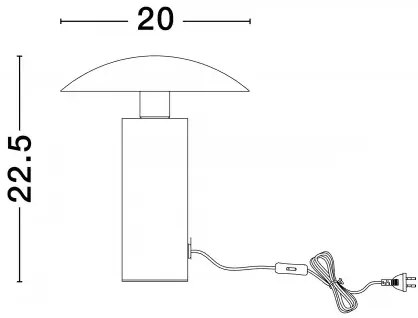 LED mosadzno-zlatá stolná lampa Karpos