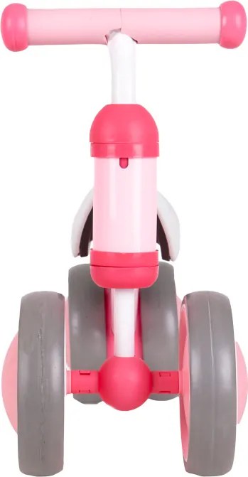 ECOTOYS odrážadlo pre deti 18–36 m, ružové, dvojité predné kolieska, blokáda riadenia