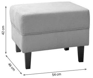 Taburet GALA 46x54 cm tmavohnedý