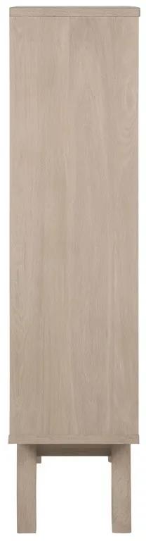 Vitrína A-Line 145 cm bielený dub