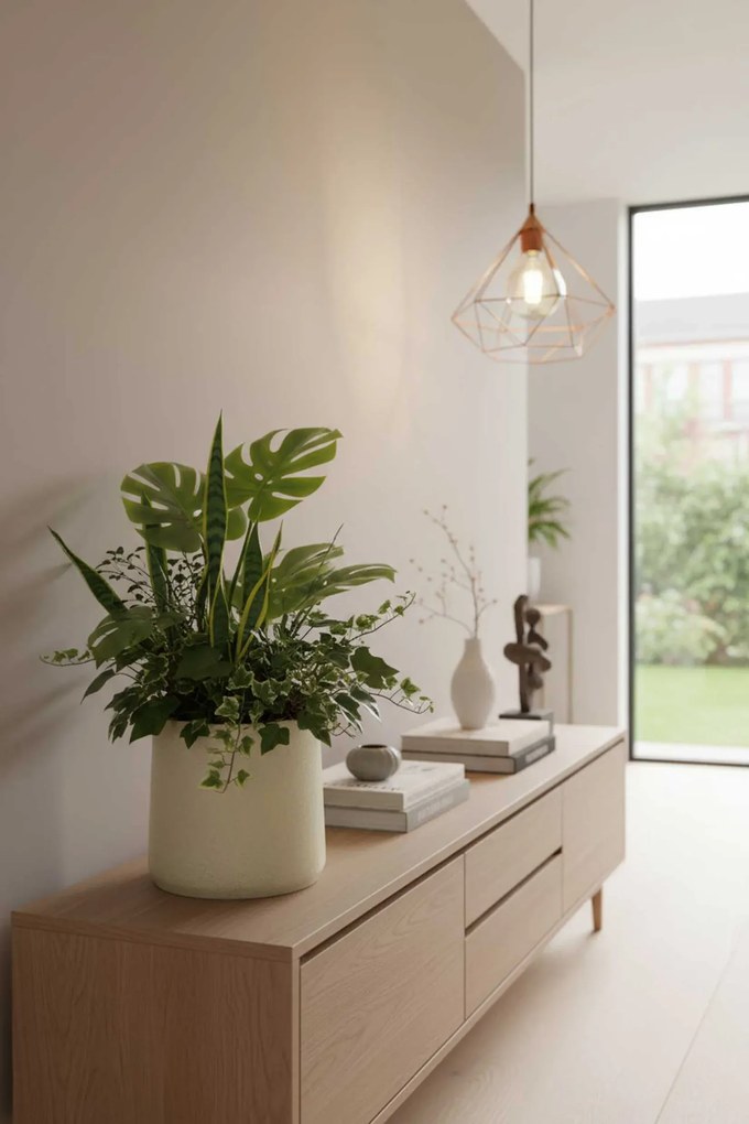 Dizajnový kvetináč VEKRA, sklolaminát, 40x40 cm, krémový