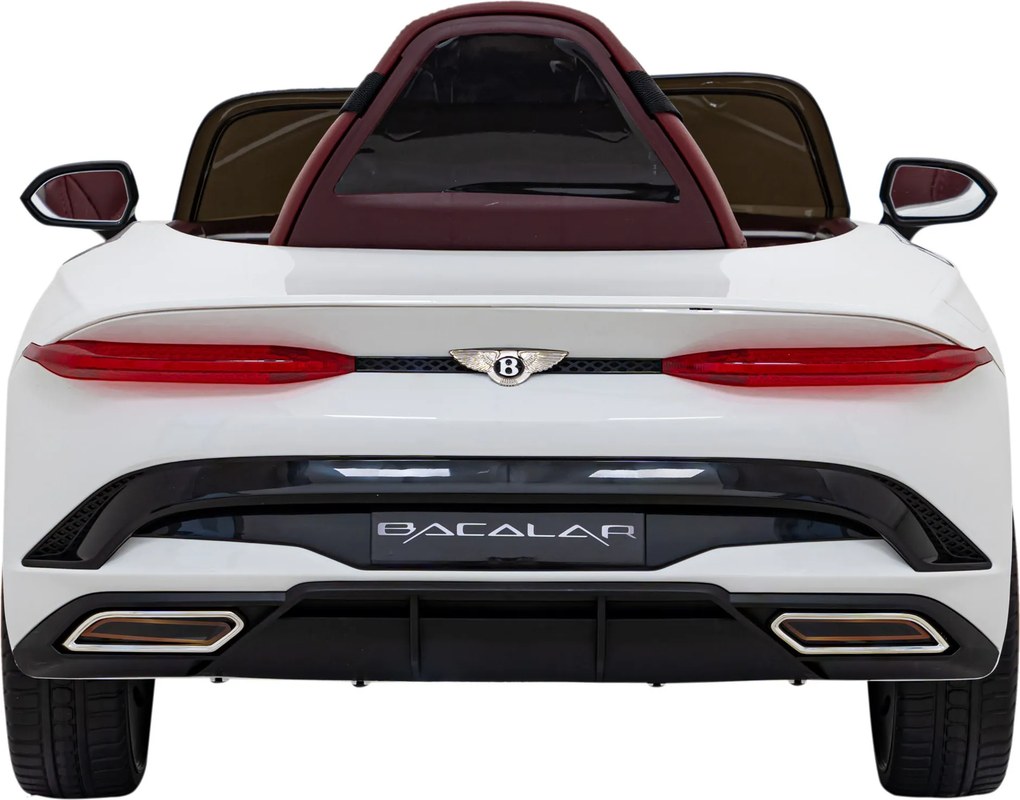 Ramiz Elektrické autíčko Bentley Bacalar pre deti biele + diaľkové ovládanie + EVA + LED audio + pomalý štart