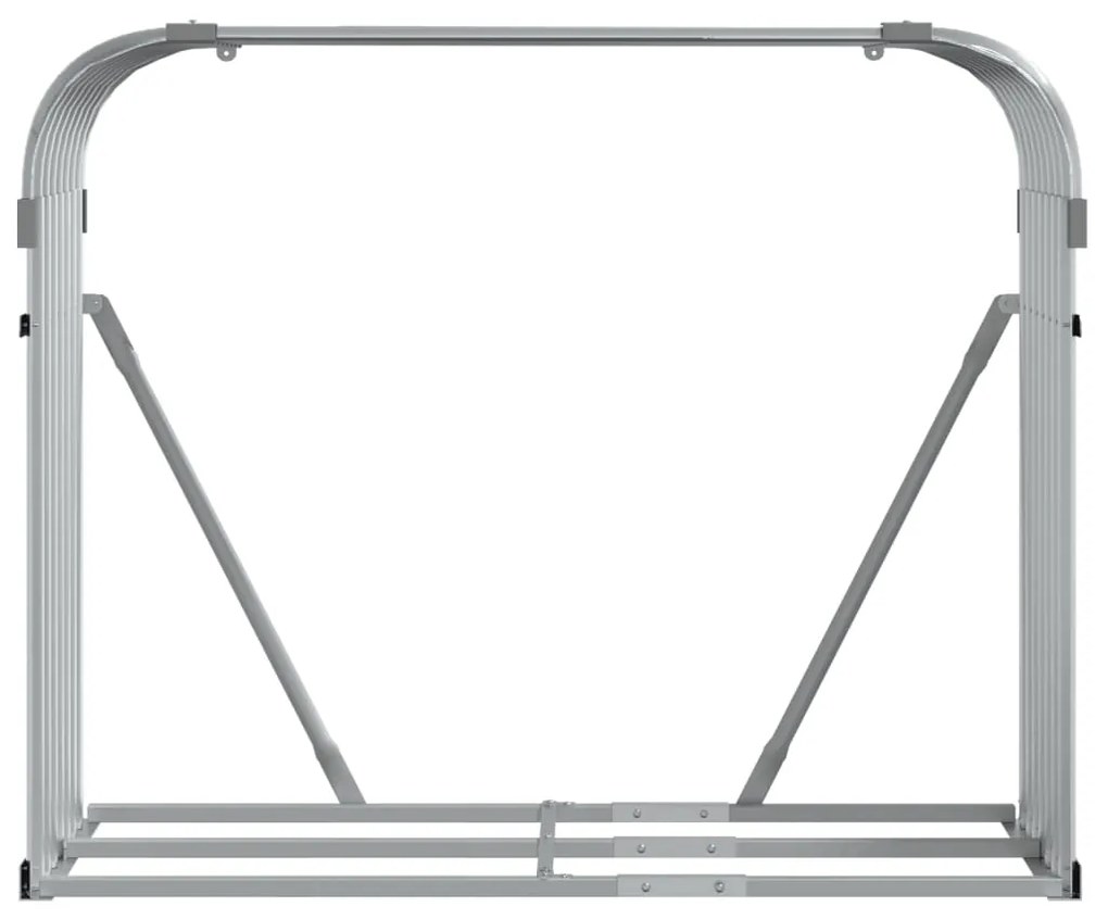 Držiak na polená bledosivý 120x45x100 cm pozinkovaná oceľ