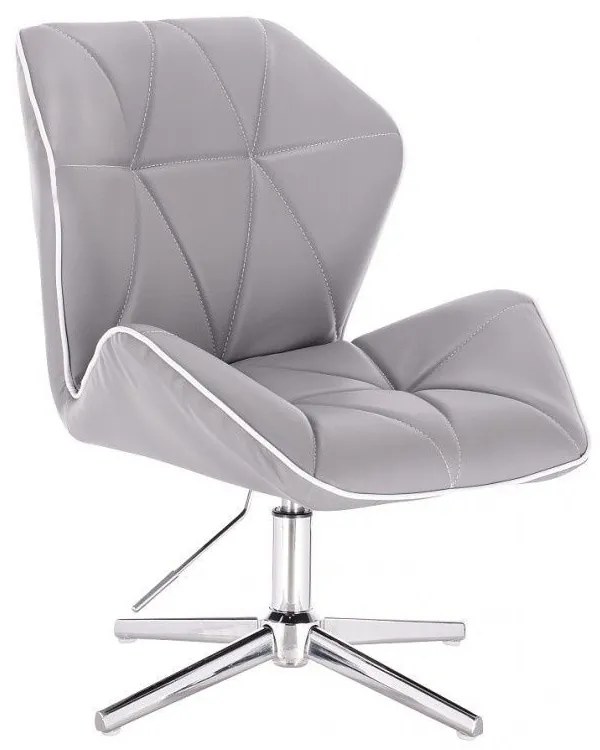 LuxuryForm DESIGN Stolička MILANO MAX na striebornom kríži - šedá