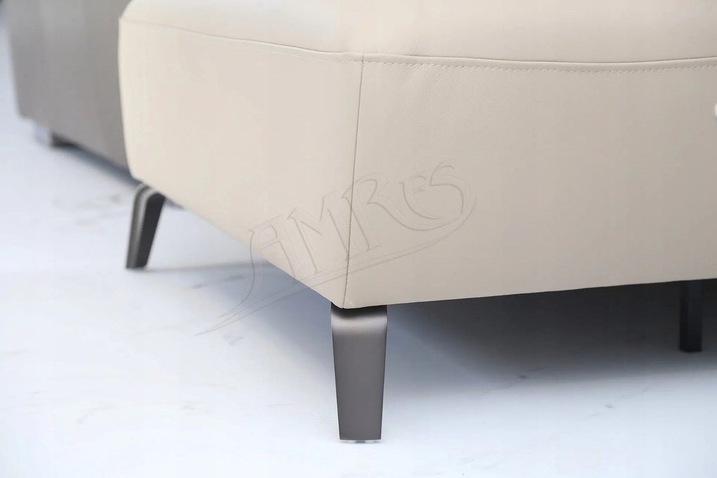 žiadna značka Moderný rohový gauč ALESSIA - prírodná koža + Relax